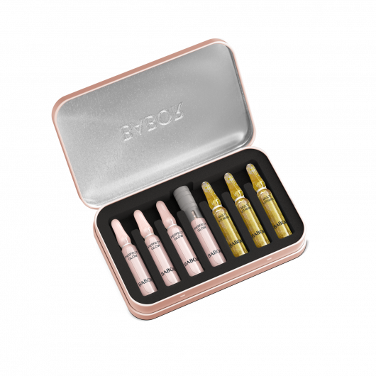 Babor Vitamin Glow Ampoule – Fényesítő és revitalizáló ampullák, limitált kiadású szett újrafelhasználható fémdobozban 7x2ml