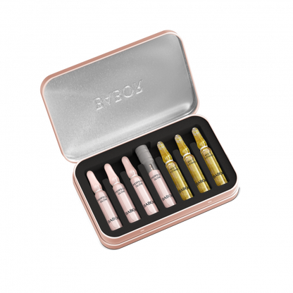 Babor Vitamin Glow Ampoule – Fényesítő és revitalizáló ampullák, limitált kiadású szett újrafelhasználható fémdobozban 7x2ml